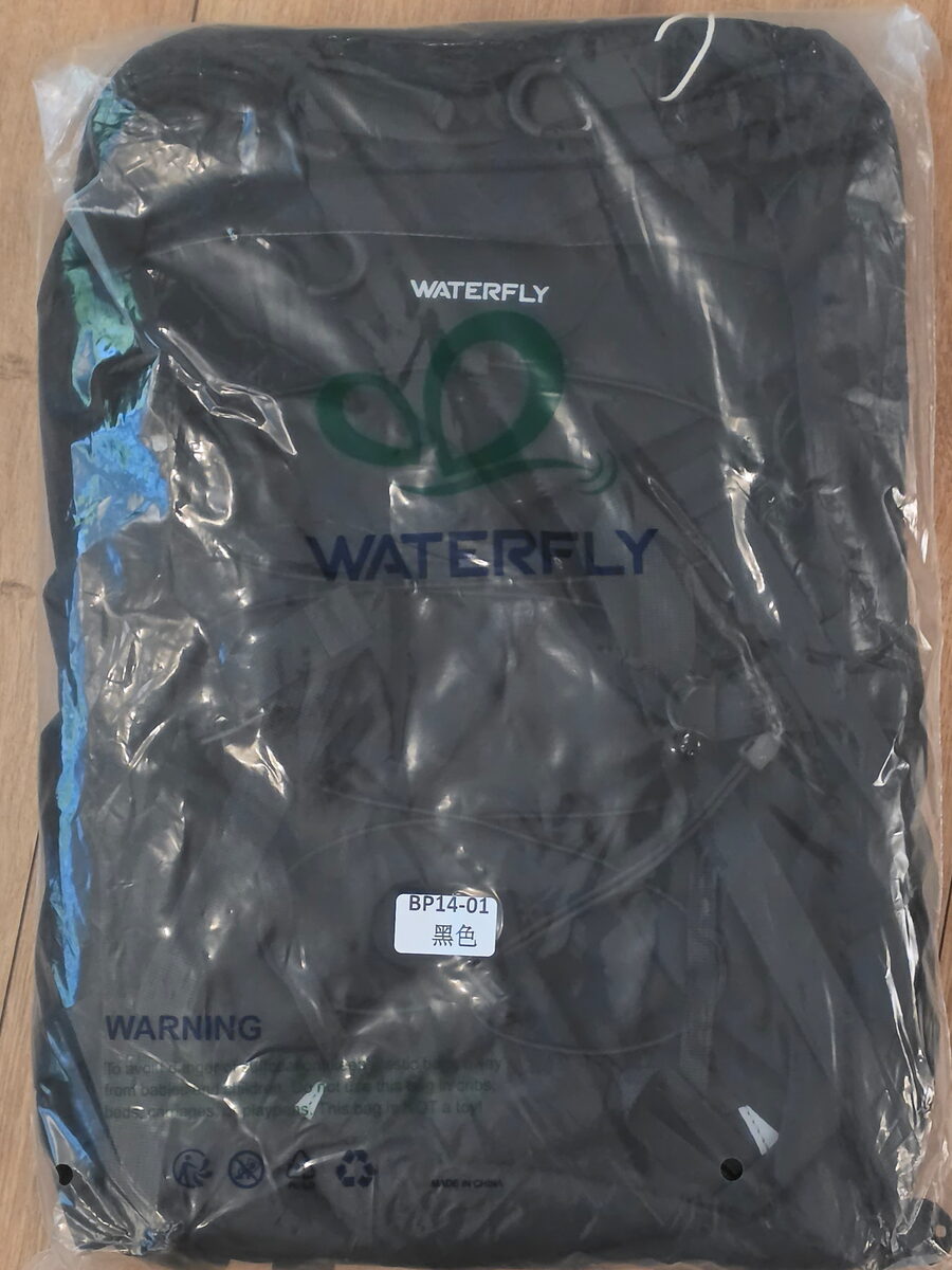 The WATERFLY Hiking Backpack 20L still sealed in its plastic bag