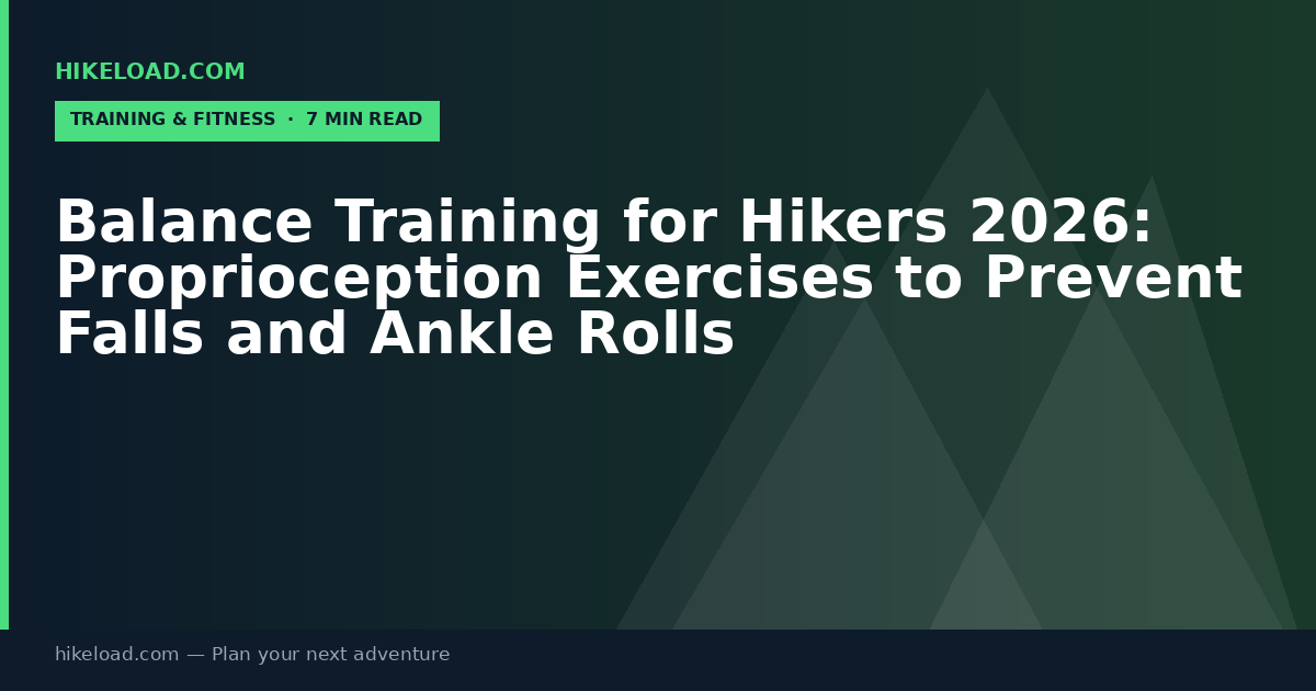 Balance Training for Hikers 2026: Proprioception Exercises to Prevent Falls and Ankle Rolls