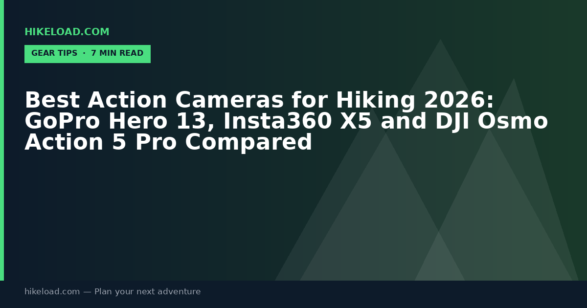 Best Action Cameras for Hiking 2026: GoPro Hero 13, Insta360 X5 and DJI Osmo Action 5 Pro Compared