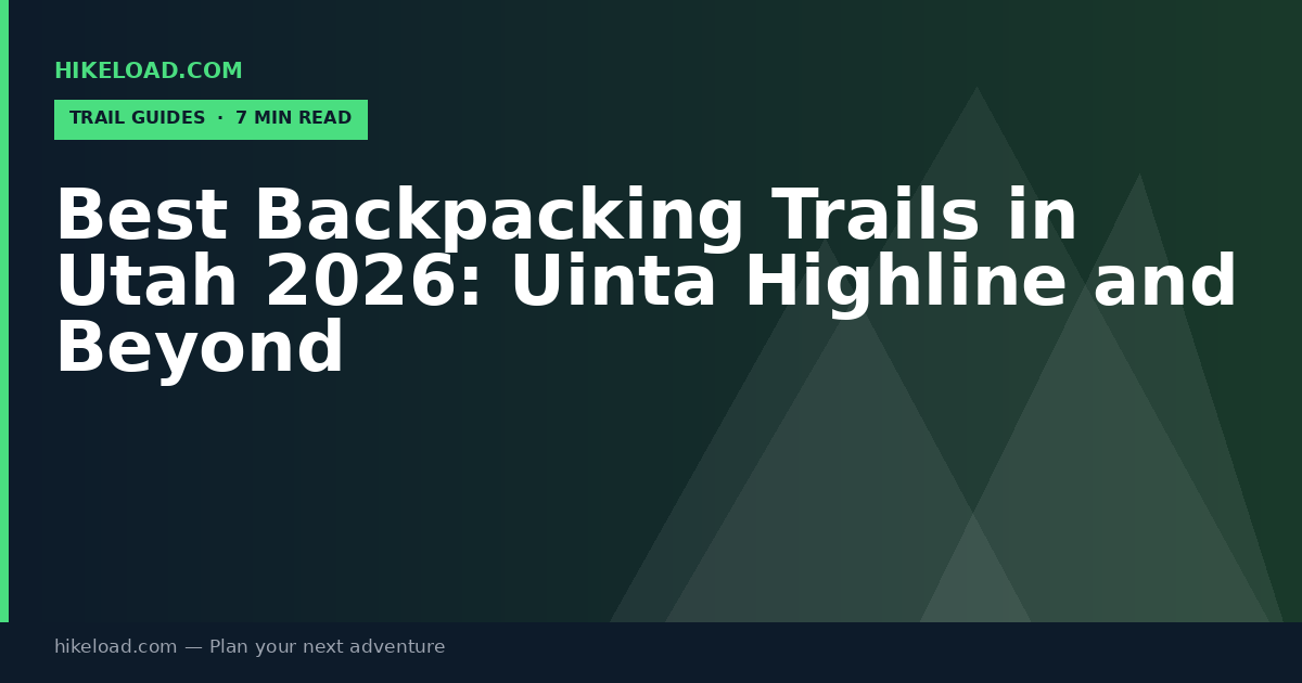 Best Backpacking Trails in Utah 2026: Uinta Highline and Beyond