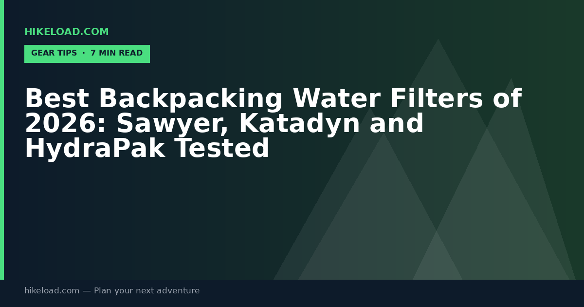 Best Backpacking Water Filters of 2026: Sawyer, Katadyn and HydraPak Tested