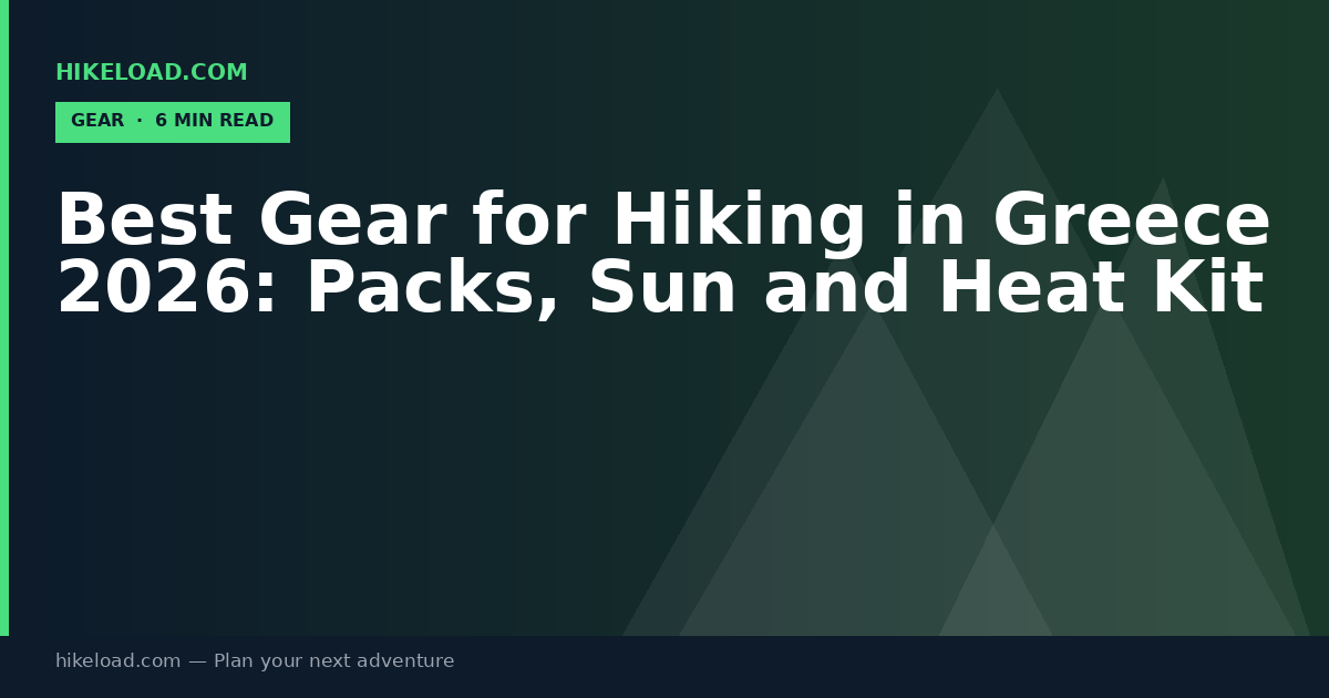 Best Gear for Hiking in Greece 2026: Packs, Sun and Heat Kit