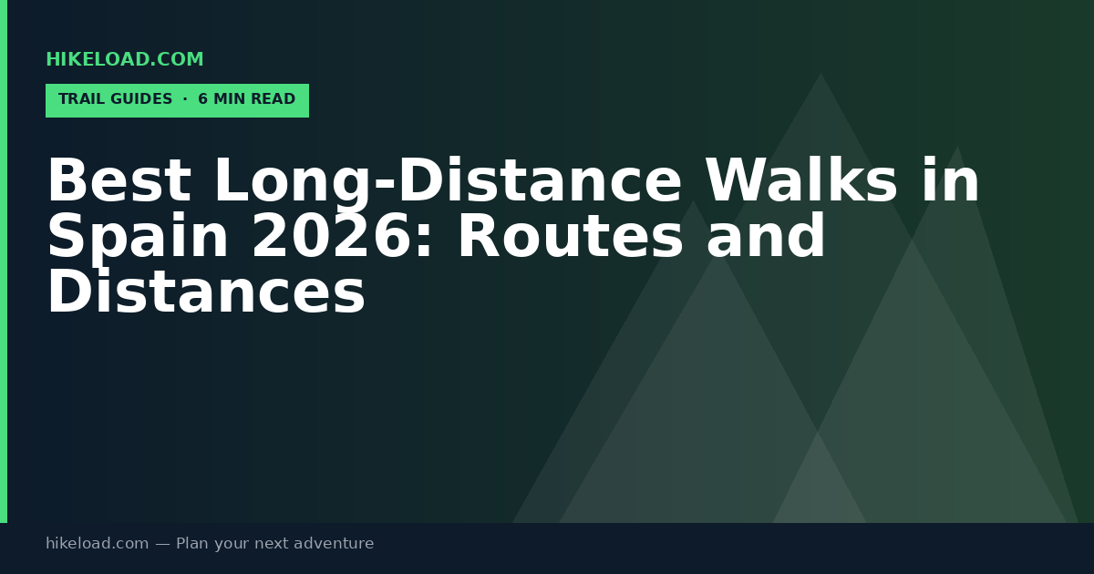 Best Long-Distance Walks in Spain 2026: Routes and Distances