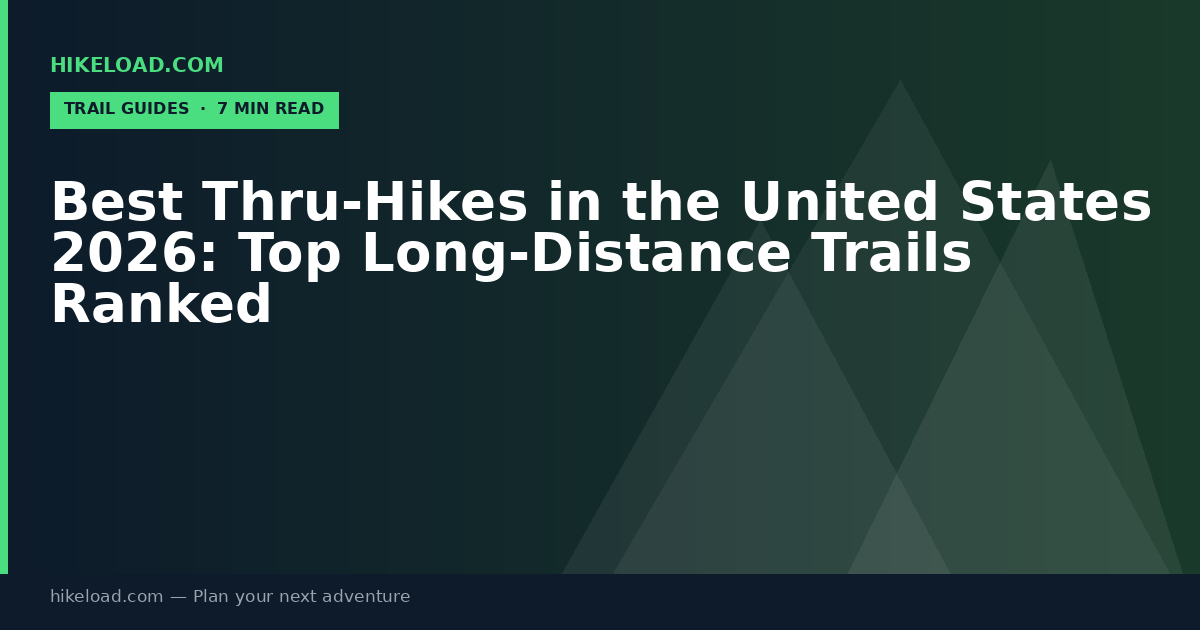 Best Thru-Hikes in the United States 2026: Top Long-Distance Trails Ranked