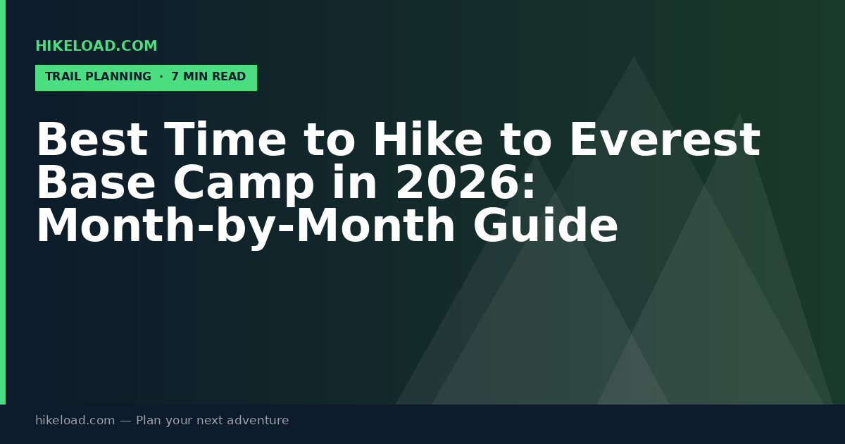 Best Time to Hike to Everest Base Camp in 2026: Month-by-Month Guide