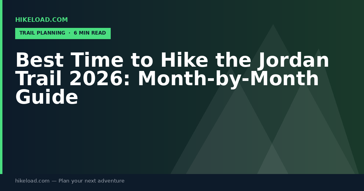 Best Time to Hike the Jordan Trail 2026: Month-by-Month Guide