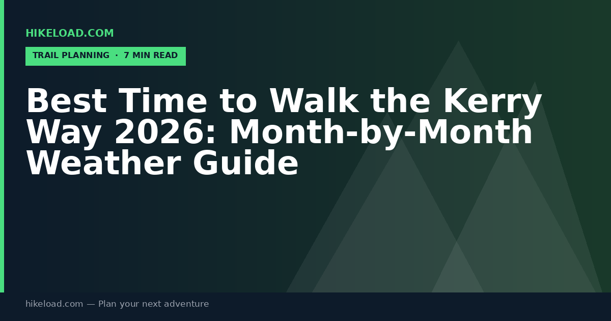 Best Time to Walk the Kerry Way 2026: Month-by-Month Weather Guide