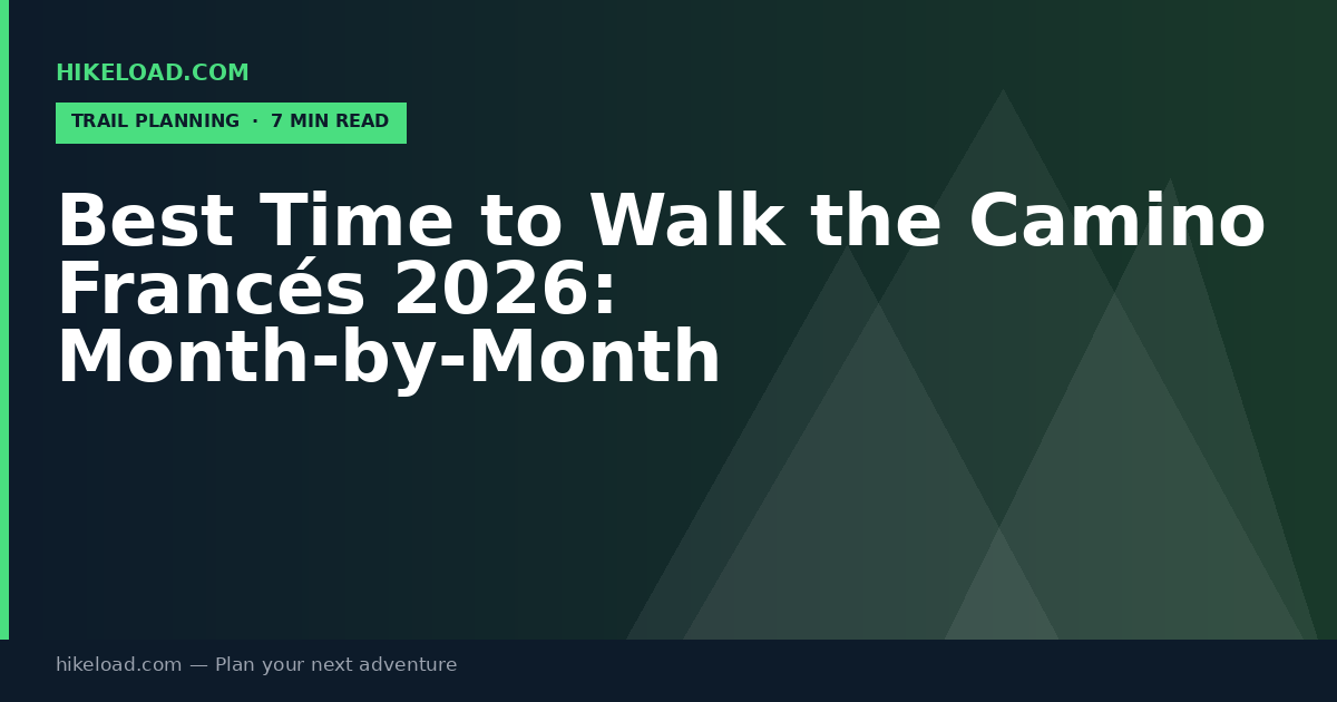 Best Time to Walk the Camino Francés 2026: Month-by-Month