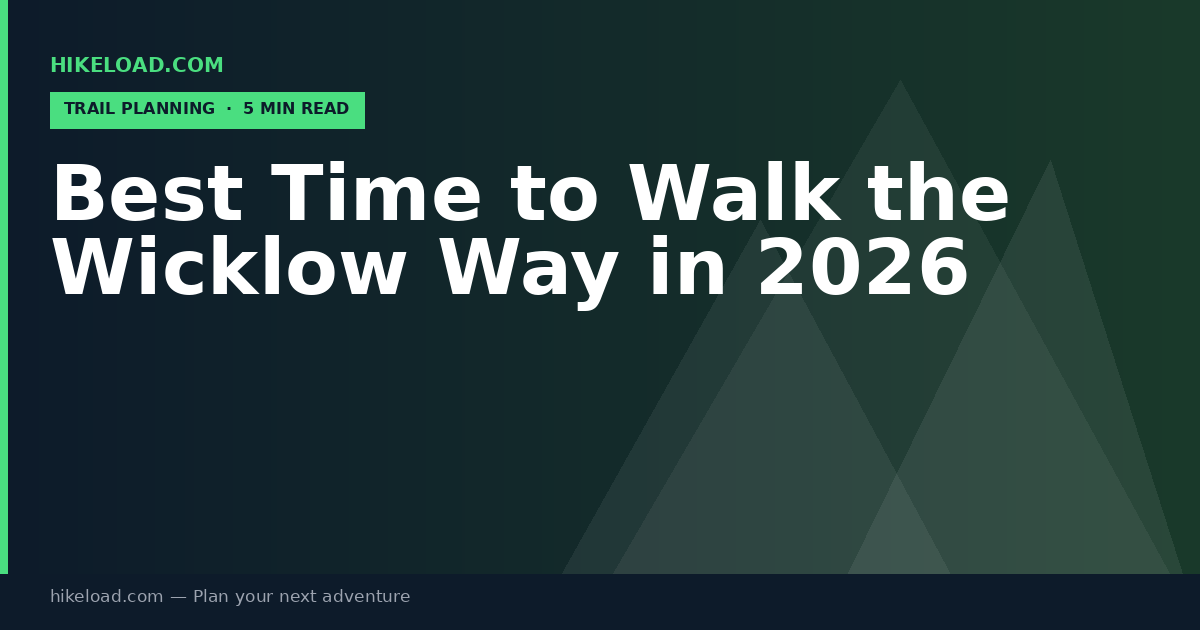 Best Time to Walk the Wicklow Way in 2026