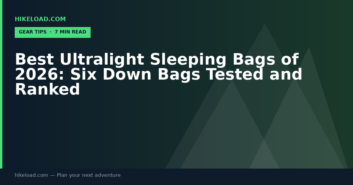 Best Ultralight Sleeping Bags of 2026: Six Down Bags Tested and Ranked
