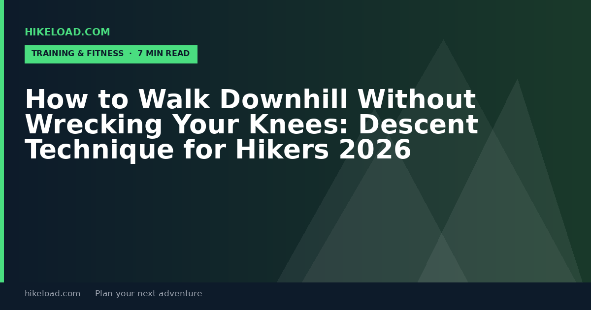 How to Walk Downhill Without Wrecking Your Knees: Descent Technique for Hikers 2026