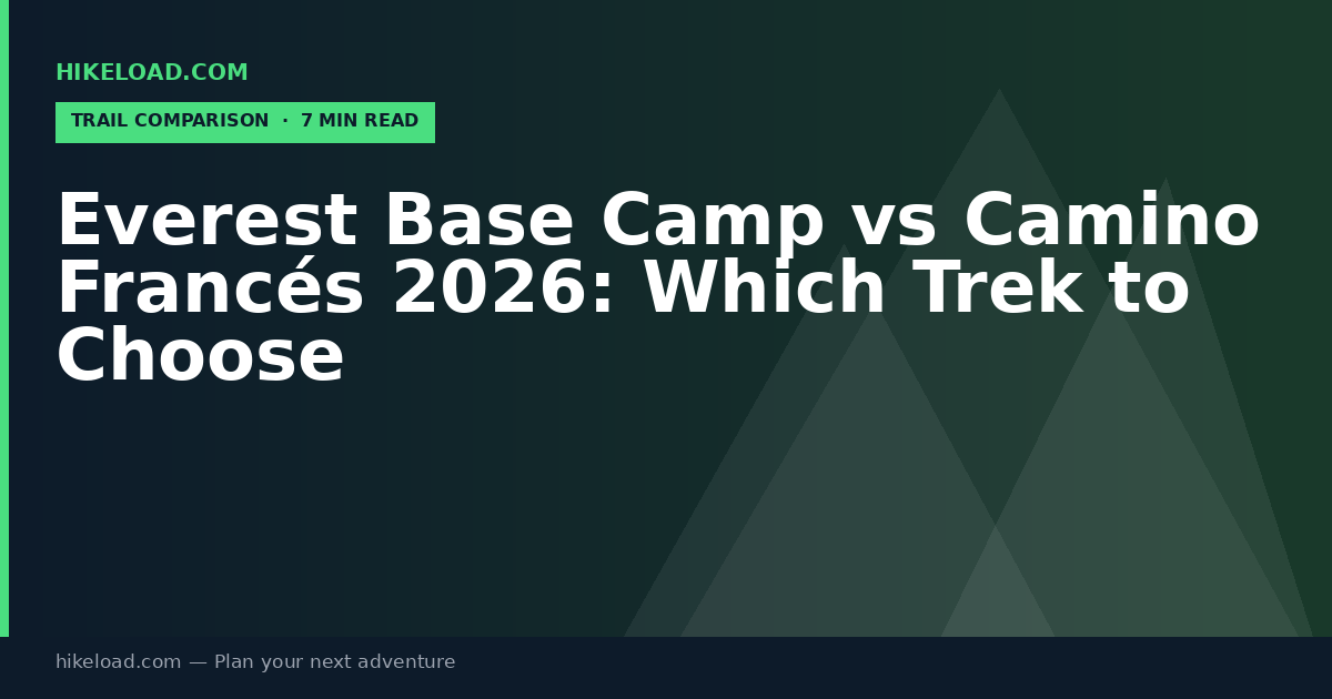 Everest Base Camp vs Camino Francés 2026: Which Trek to Choose