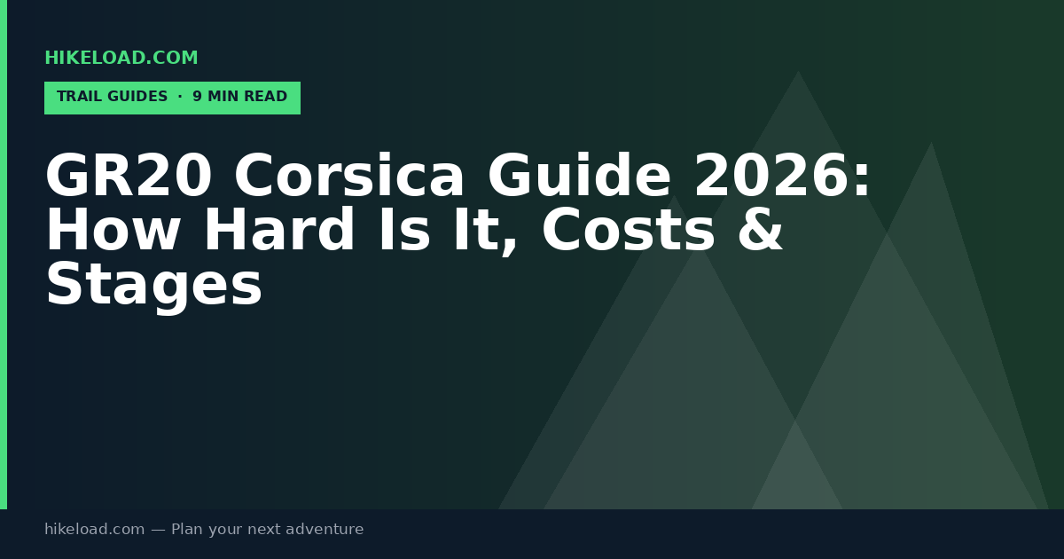 GR20 Corsica Guide 2026: How Hard Is It, Costs & Stages