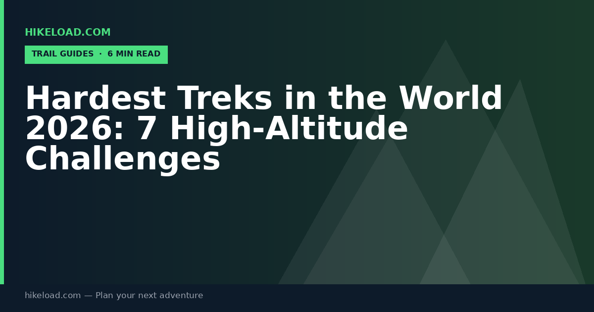 Hardest Treks in the World 2026: 7 High-Altitude Challenges
