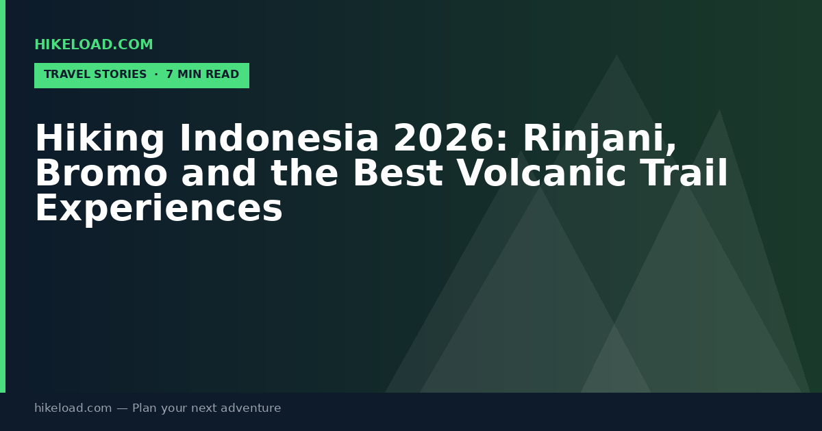 Hiking Indonesia 2026: Rinjani, Bromo and the Best Volcanic Trail Experiences