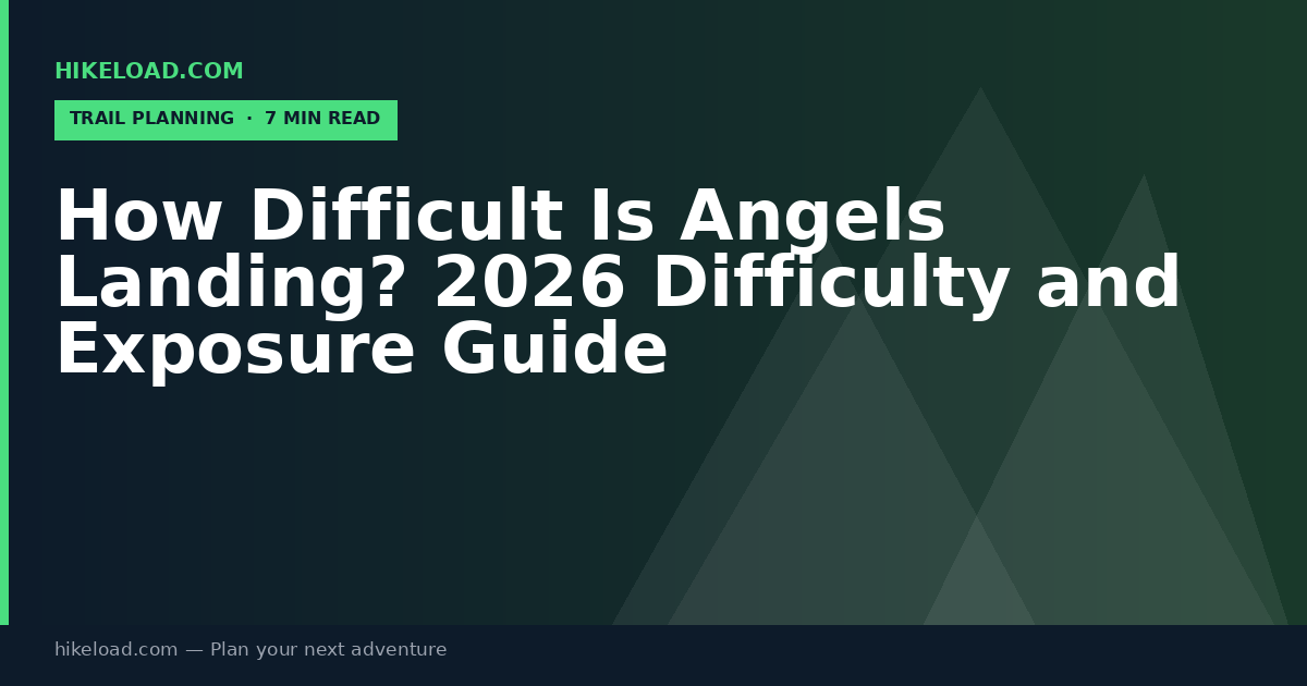 How Difficult Is Angels Landing? 2026 Difficulty and Exposure Guide