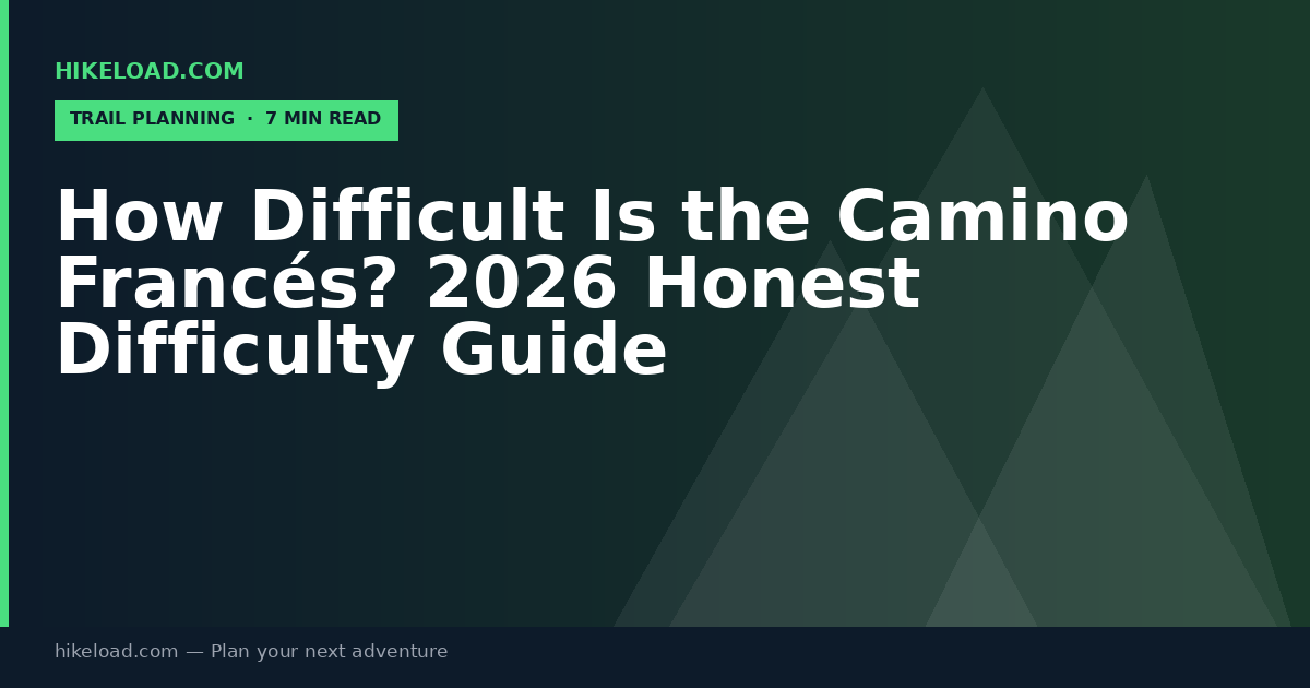 How Difficult Is the Camino Francés? 2026 Honest Difficulty Guide