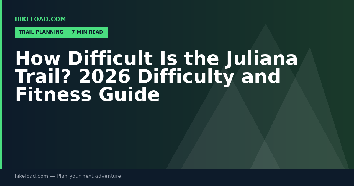 How Difficult Is the Juliana Trail? 2026 Difficulty and Fitness Guide