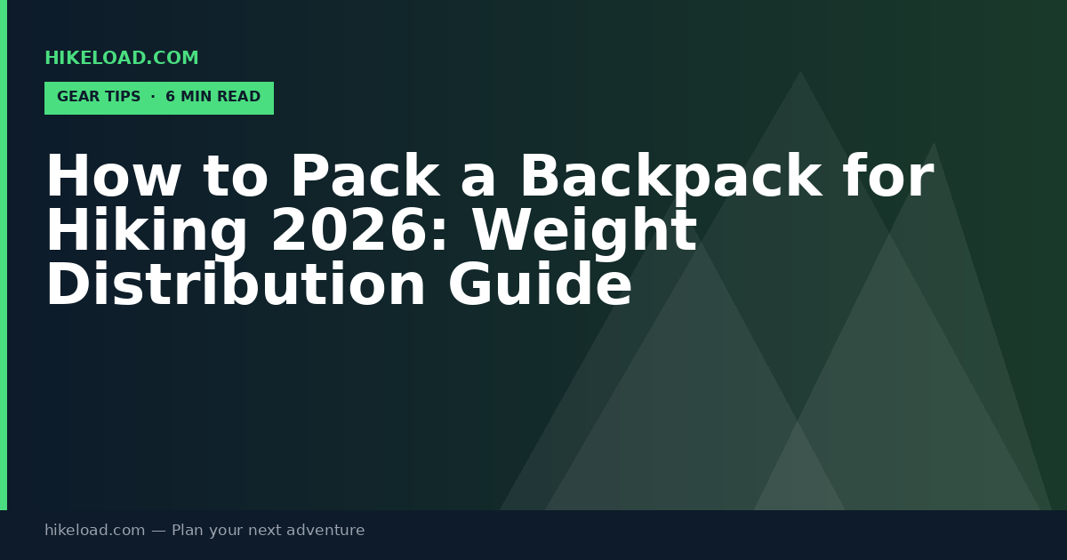 How to Pack a Backpack for Hiking 2026: Weight Distribution Guide