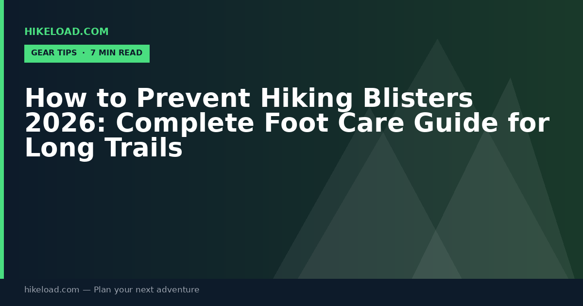 How to Prevent Hiking Blisters 2026: Complete Foot Care Guide for Long Trails