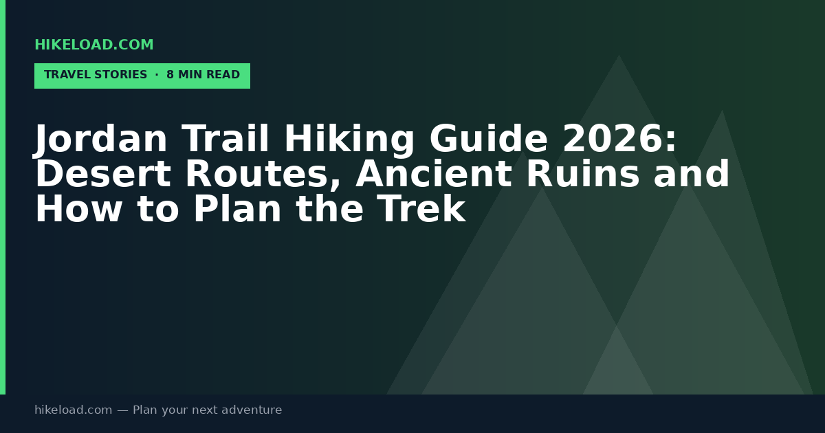 Jordan Trail Hiking Guide 2026: Desert Routes, Ancient Ruins and How to Plan the Trek