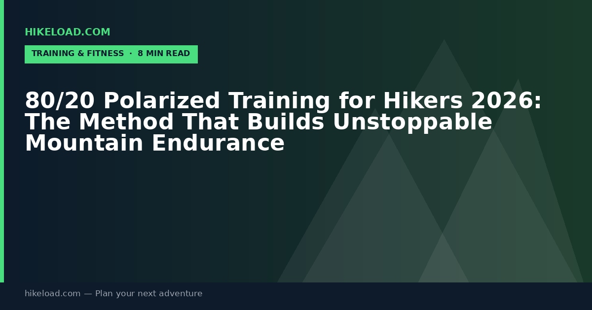 80/20 Polarized Training for Hikers 2026: The Method That Builds Unstoppable Mountain Endurance