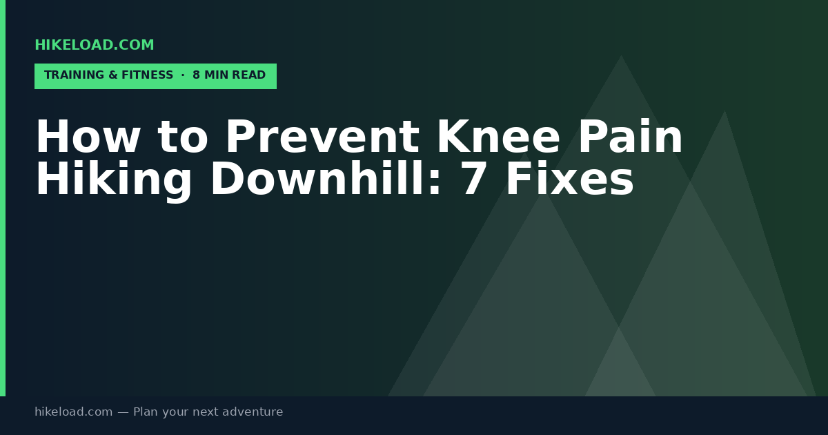 How to Prevent Knee Pain Hiking Downhill: 7 Fixes