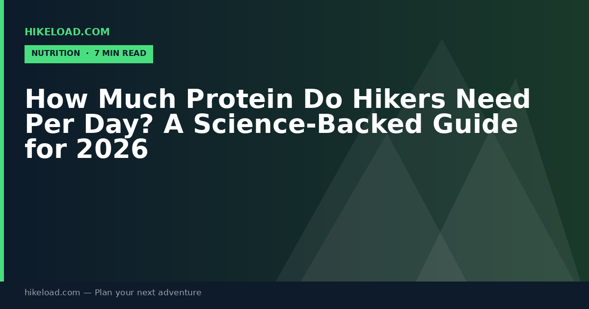 How Much Protein Do Hikers Need Per Day? A Science-Backed Guide for 2026