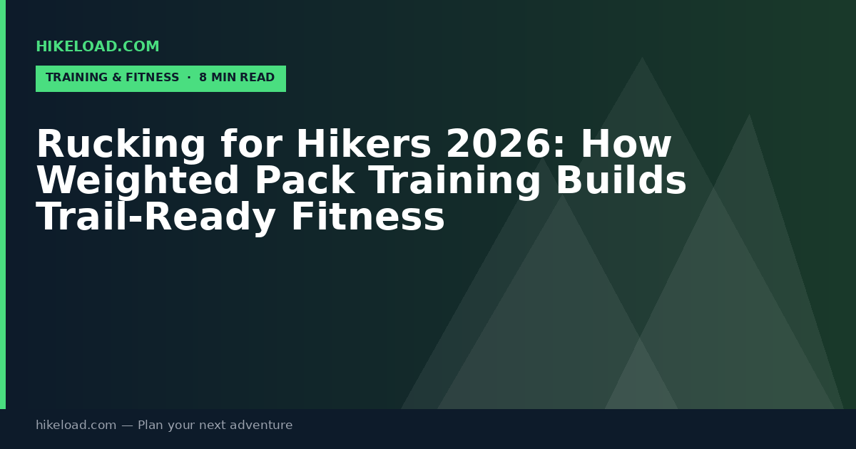 Rucking for Hikers 2026: How Weighted Pack Training Builds Trail-Ready Fitness