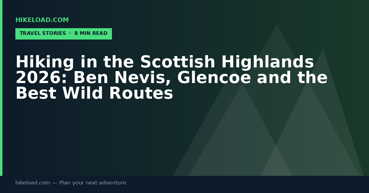 Hiking in the Scottish Highlands 2026: Ben Nevis, Glencoe and the Best Wild Routes