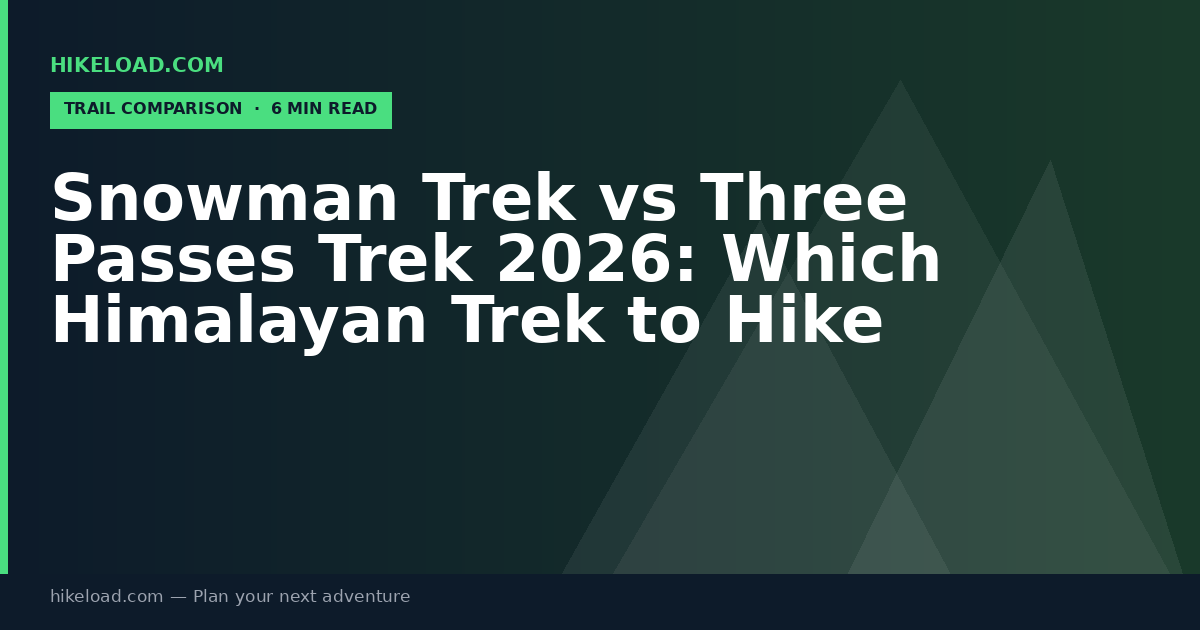 Snowman Trek vs Three Passes Trek 2026: Which Himalayan Trek to Hike