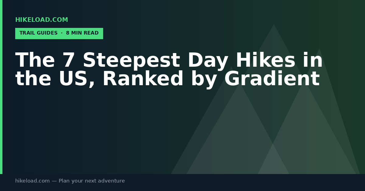 The 7 Steepest Day Hikes in the US, Ranked by Gradient