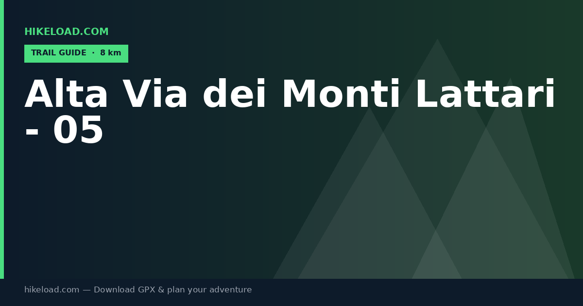Alta Via dei Monti Lattari - 05 trail guide