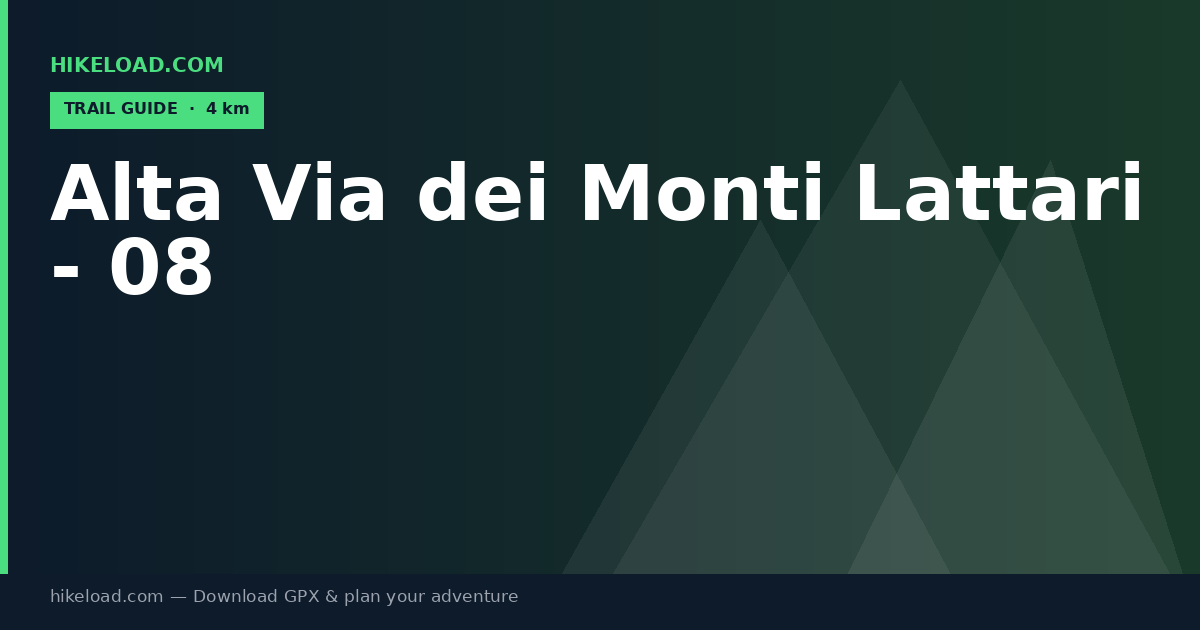 Alta Via dei Monti Lattari - 08 trail guide