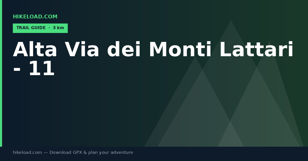 Alta Via dei Monti Lattari - 11 trail guide