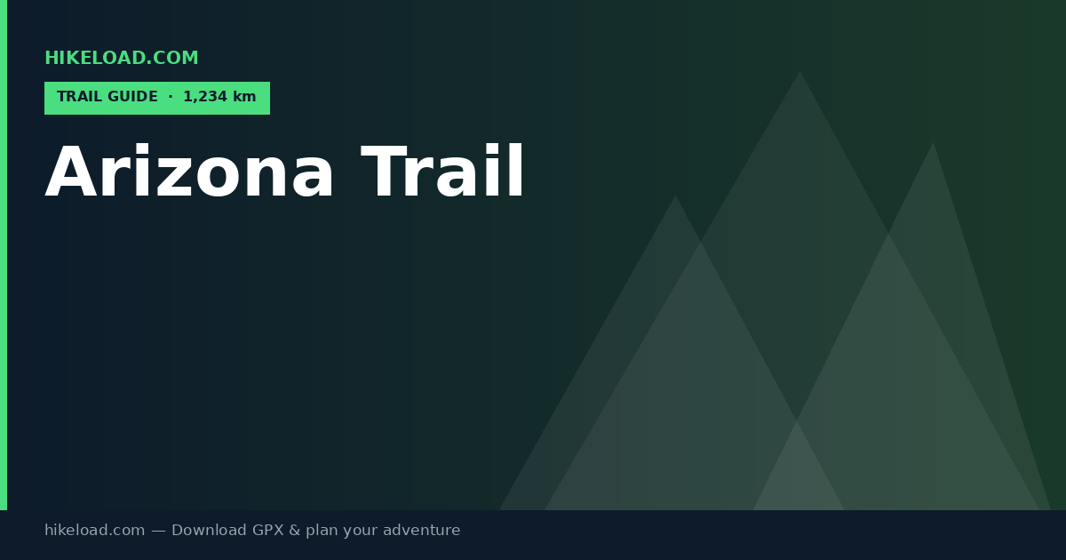 Arizona Trail trail guide