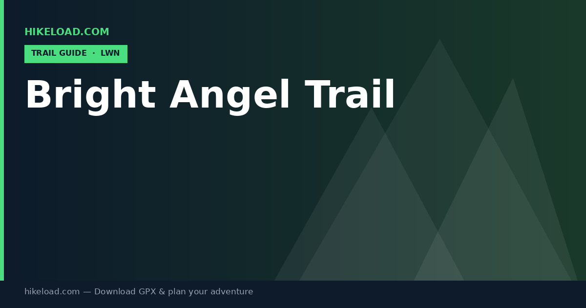 Bright Angel Trail trail guide