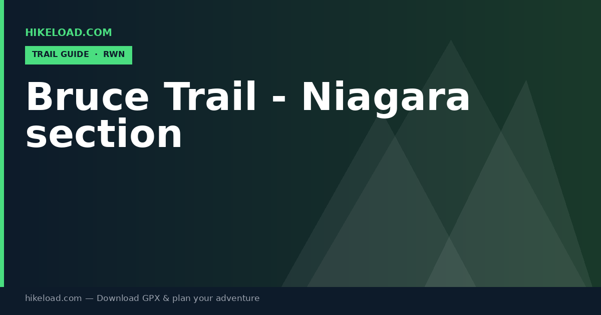 Bruce Trail - Niagara section trail guide