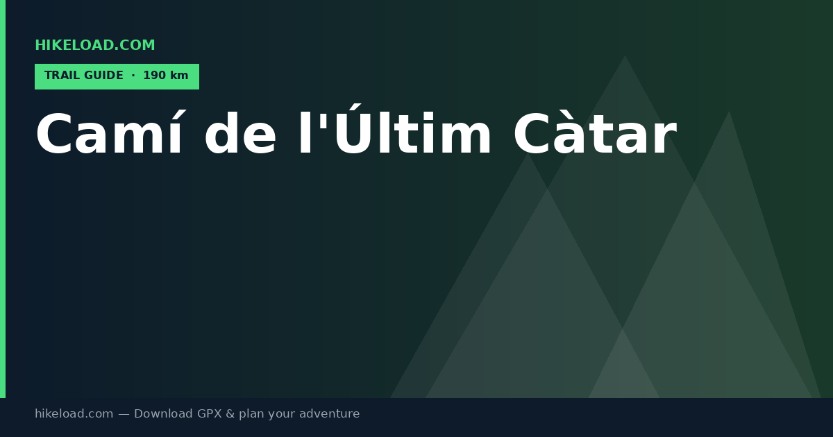 Camí de l'Últim Càtar trail guide