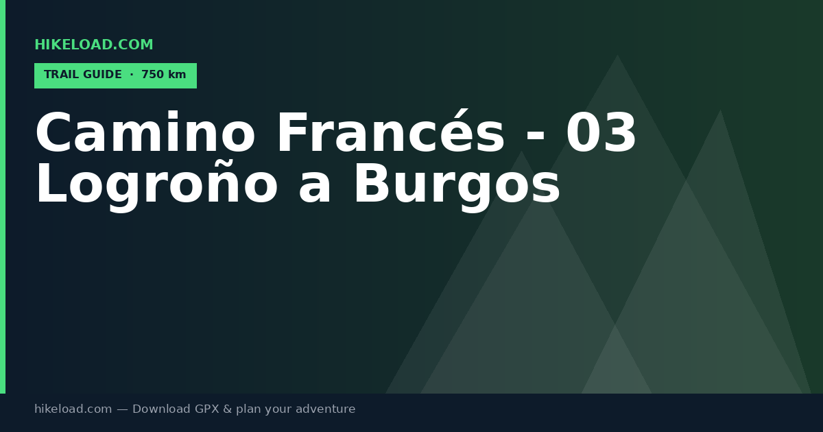 Camino Francés - 03 Logroño a Burgos trail guide
