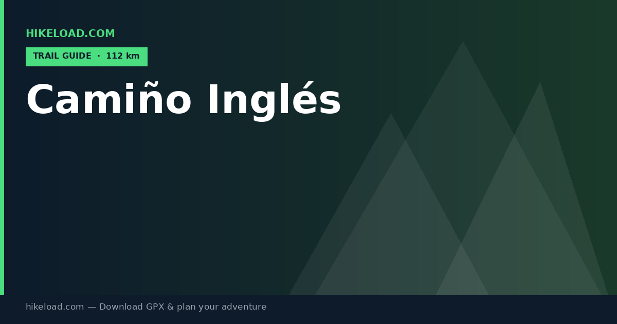 Camiño Inglés trail guide