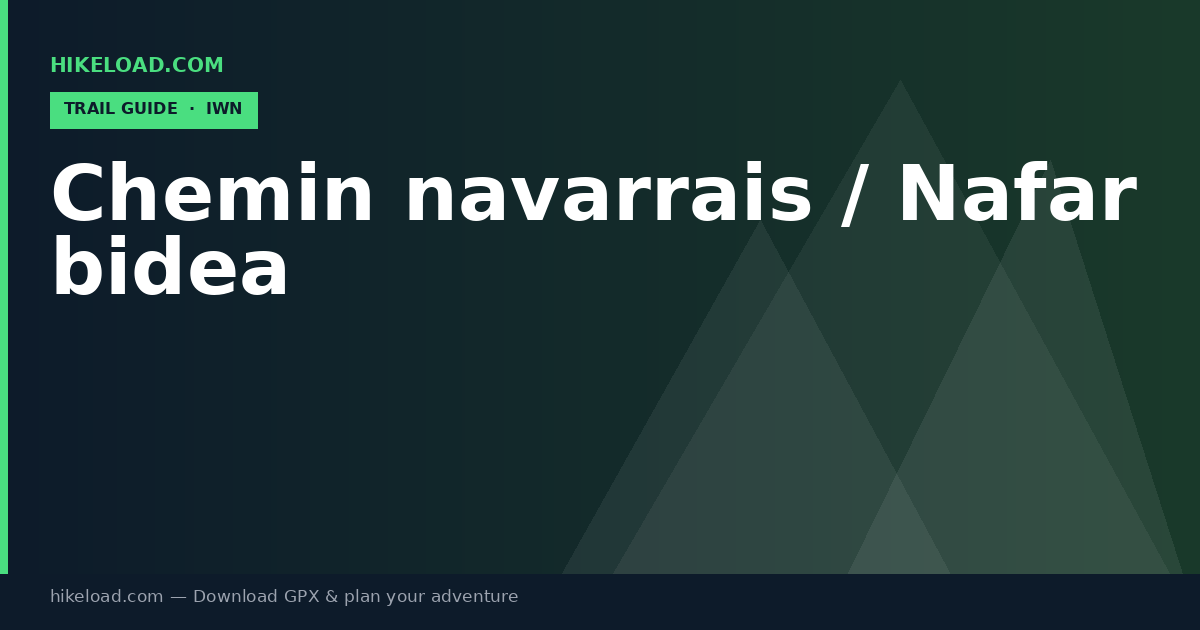 Chemin navarrais / Nafar bidea trail guide