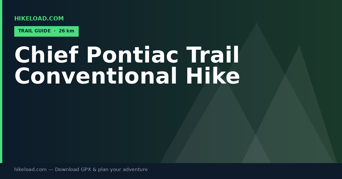 Chief Pontiac Trail Conventional Hike trail guide