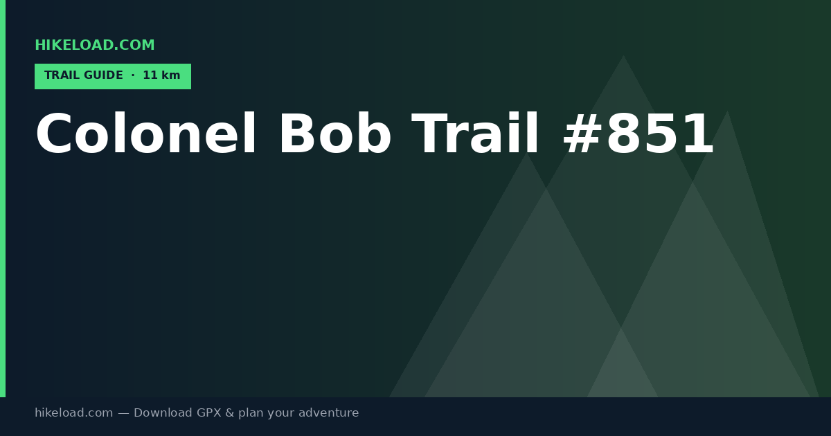 Colonel Bob Trail #851 trail guide