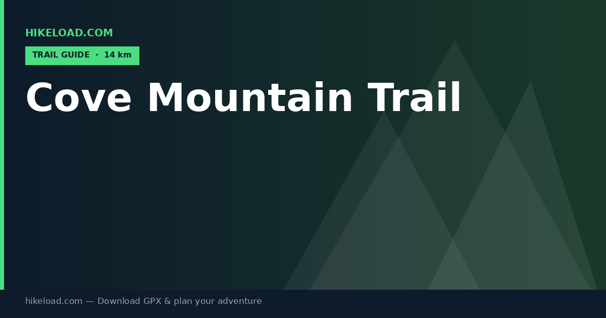 Cove Mountain Trail trail guide