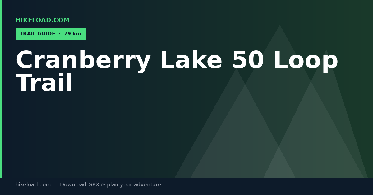Cranberry Lake 50 Loop Trail trail guide