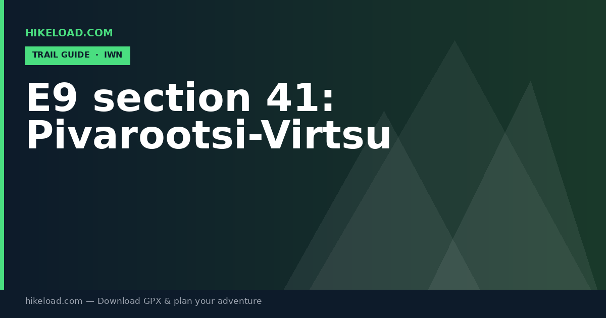 E9 section 41: Pivarootsi-Virtsu trail guide