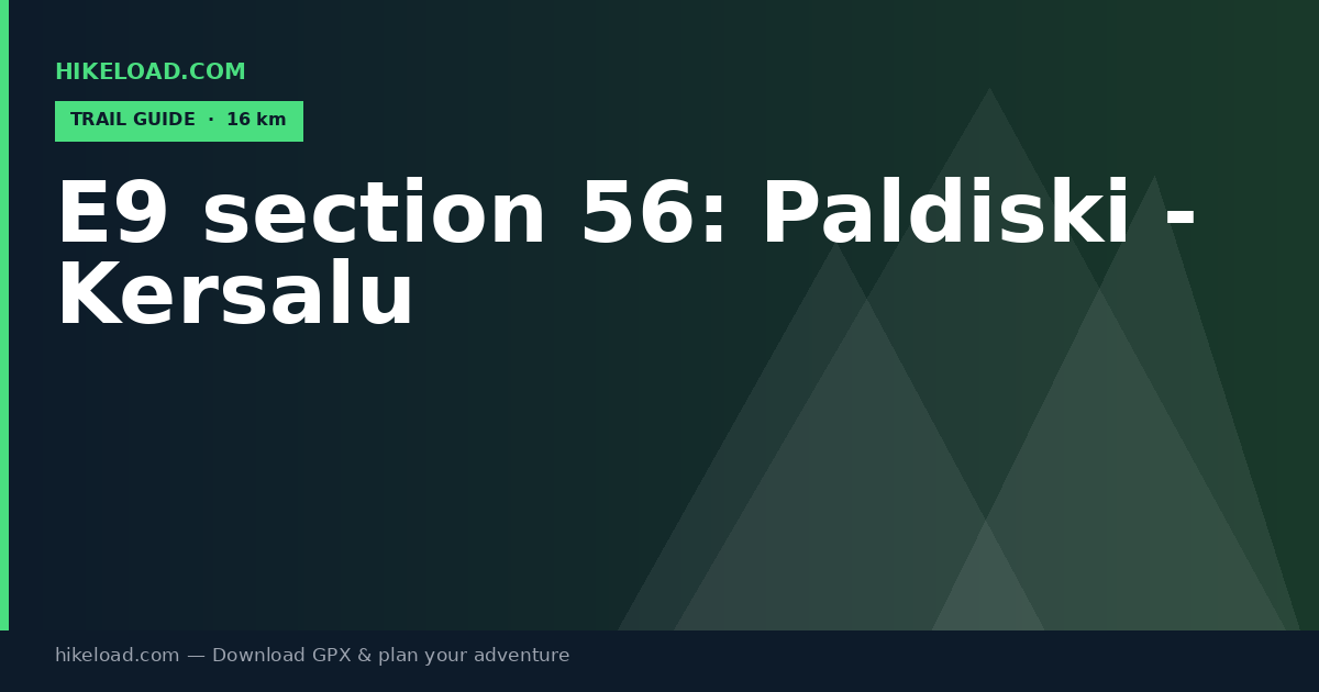 E9 section 56: Paldiski - Kersalu trail guide