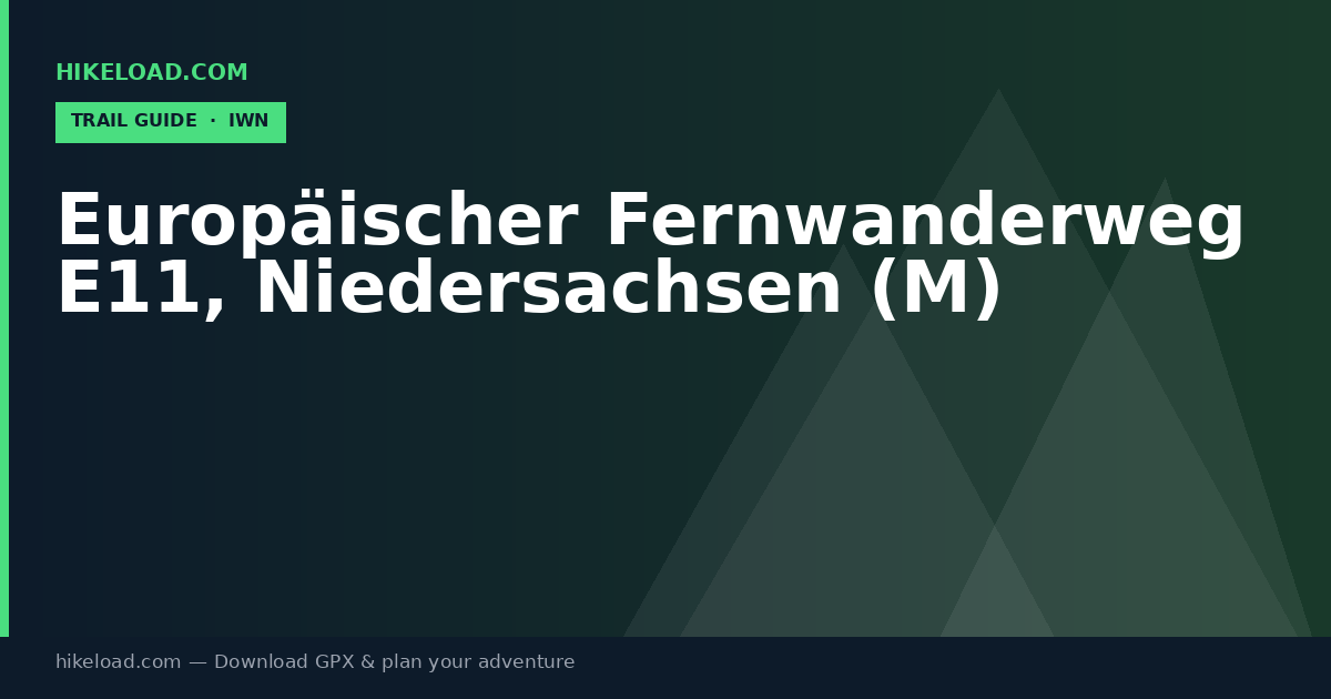 Europäischer Fernwanderweg E11, Niedersachsen (M) trail guide