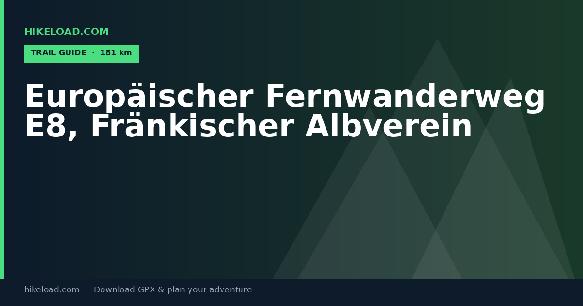 Europäischer Fernwanderweg E8, Fränkischer Albverein trail guide
